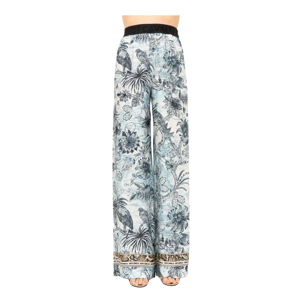 Just Cavalli Women's Multicolor Wide Trousers Small