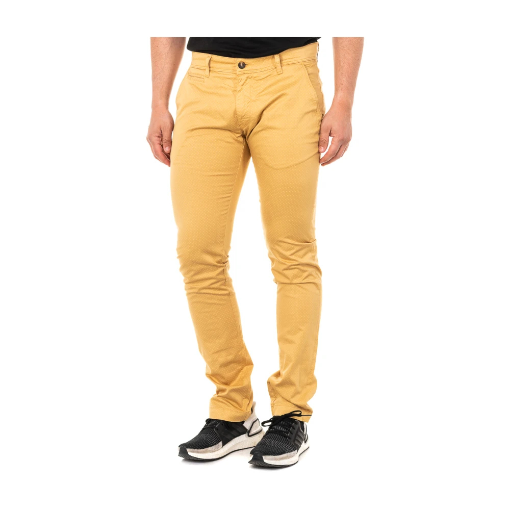 La Martina Men's Yellow Slim-Fit Trousers W32