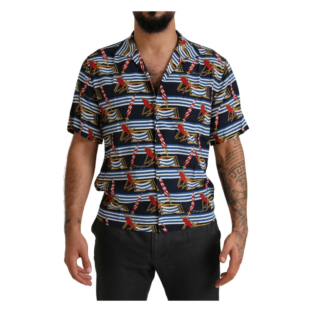 Dolce & Gabbana Men's Multicolor Short Sleeve Shirts Medium