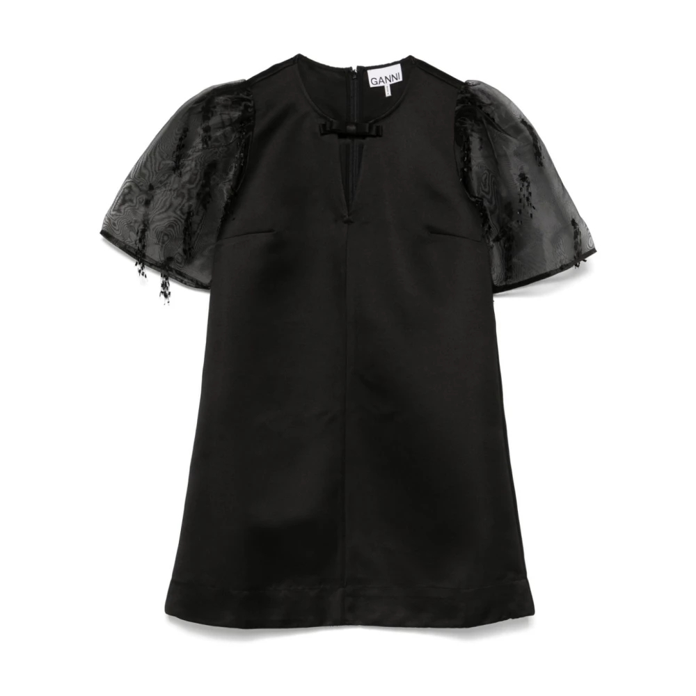 Ganni Women's Black Short Dresses Small