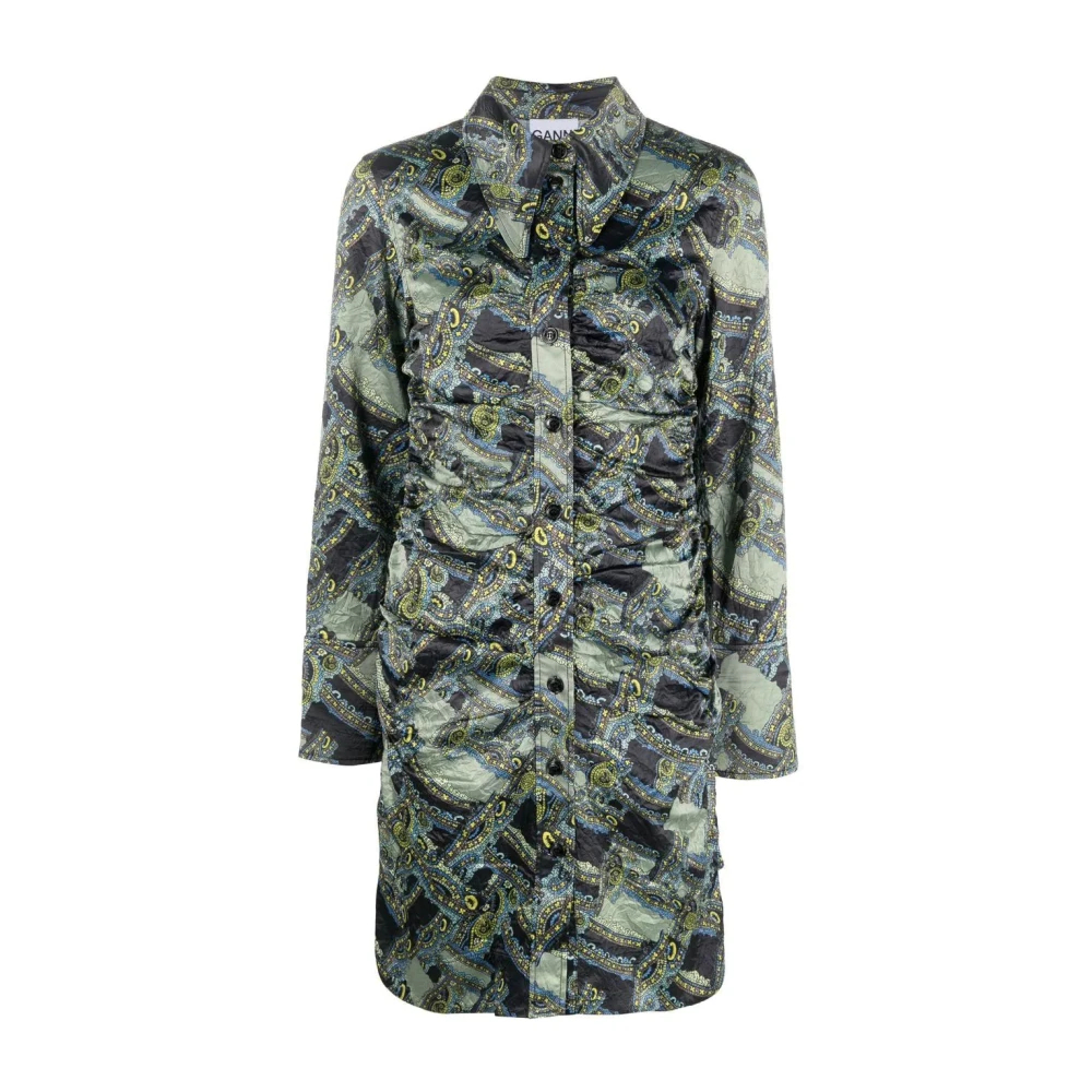 Ganni Women's Multicolor Shirt Dresses Extra Small