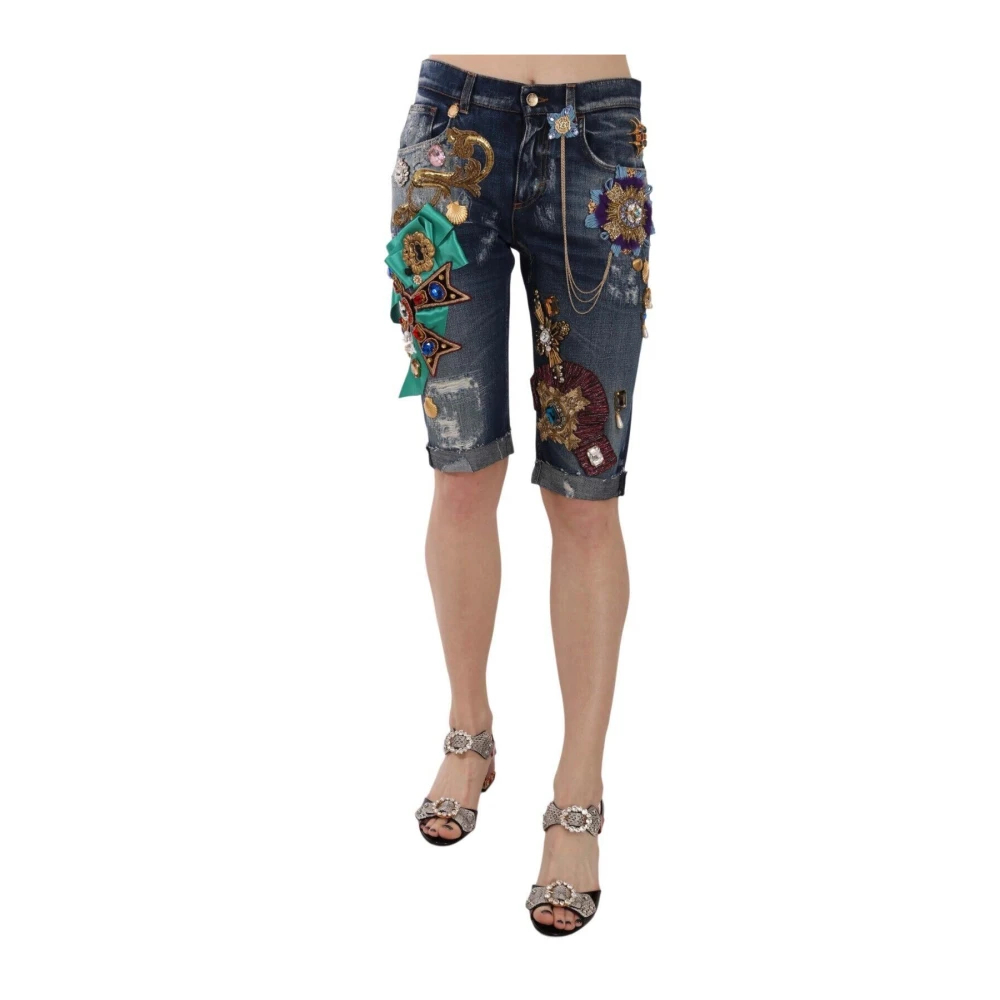 Dolce & Gabbana Women's Blue Denim Shorts 2XS