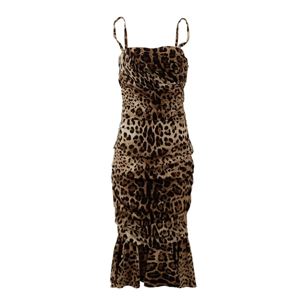 Dolce & Gabbana Women's Brown Midi Dresses 3XS