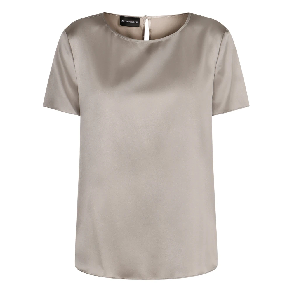 Emporio Armani Women's Gray T-Shirts Extra Small