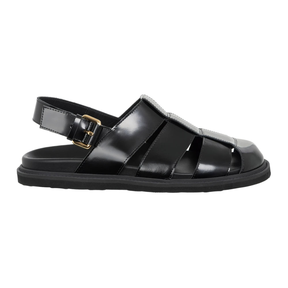 Moschino Women's Black Flat Sandals Size 4 Uk