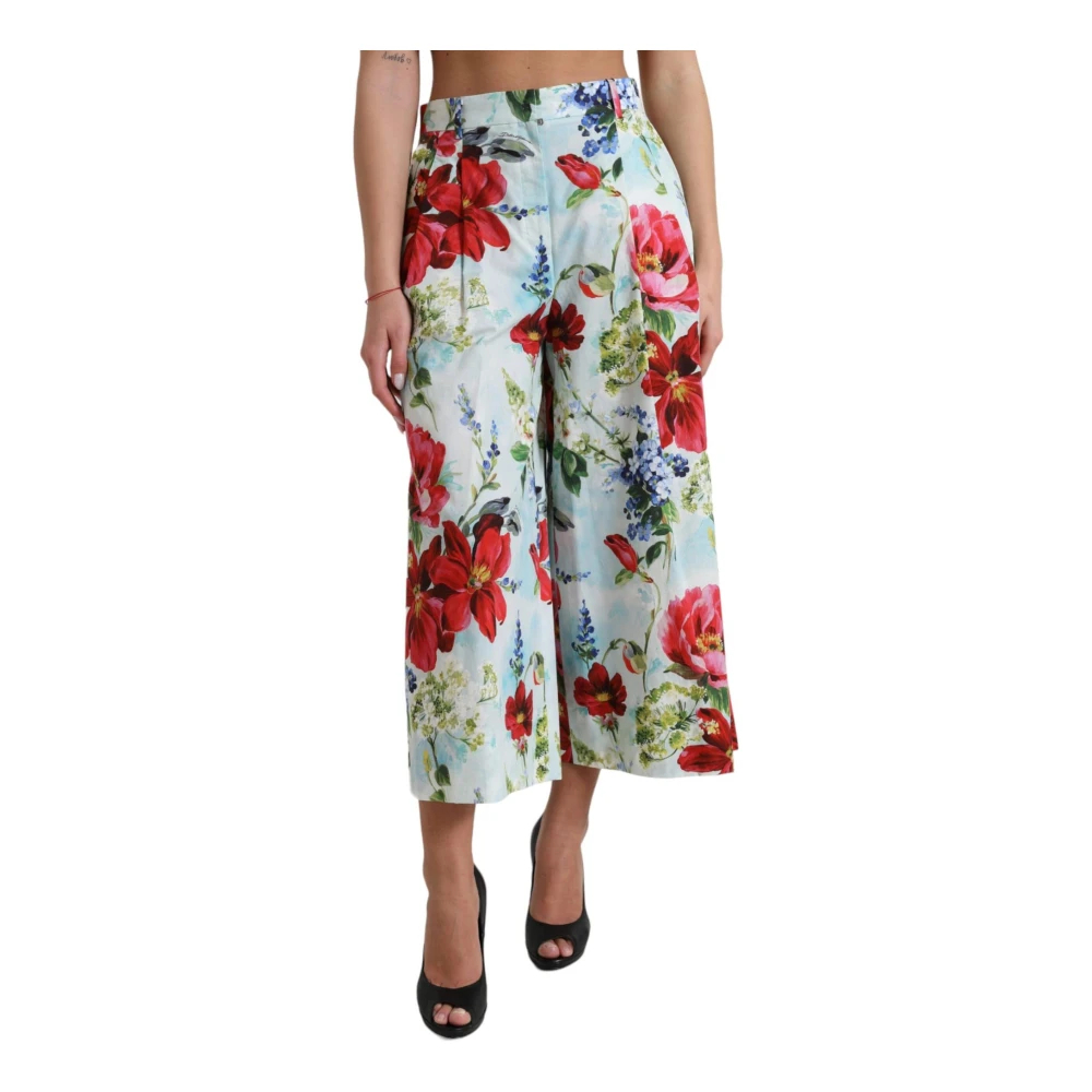 Dolce & Gabbana Women's Multicolor Wide Trousers Small