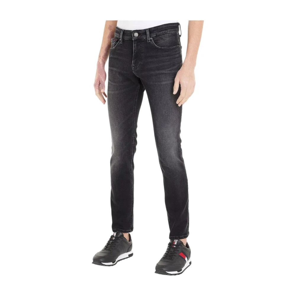 Tommy Hilfiger Men's Black Slim-Fit Jeans W32 L32