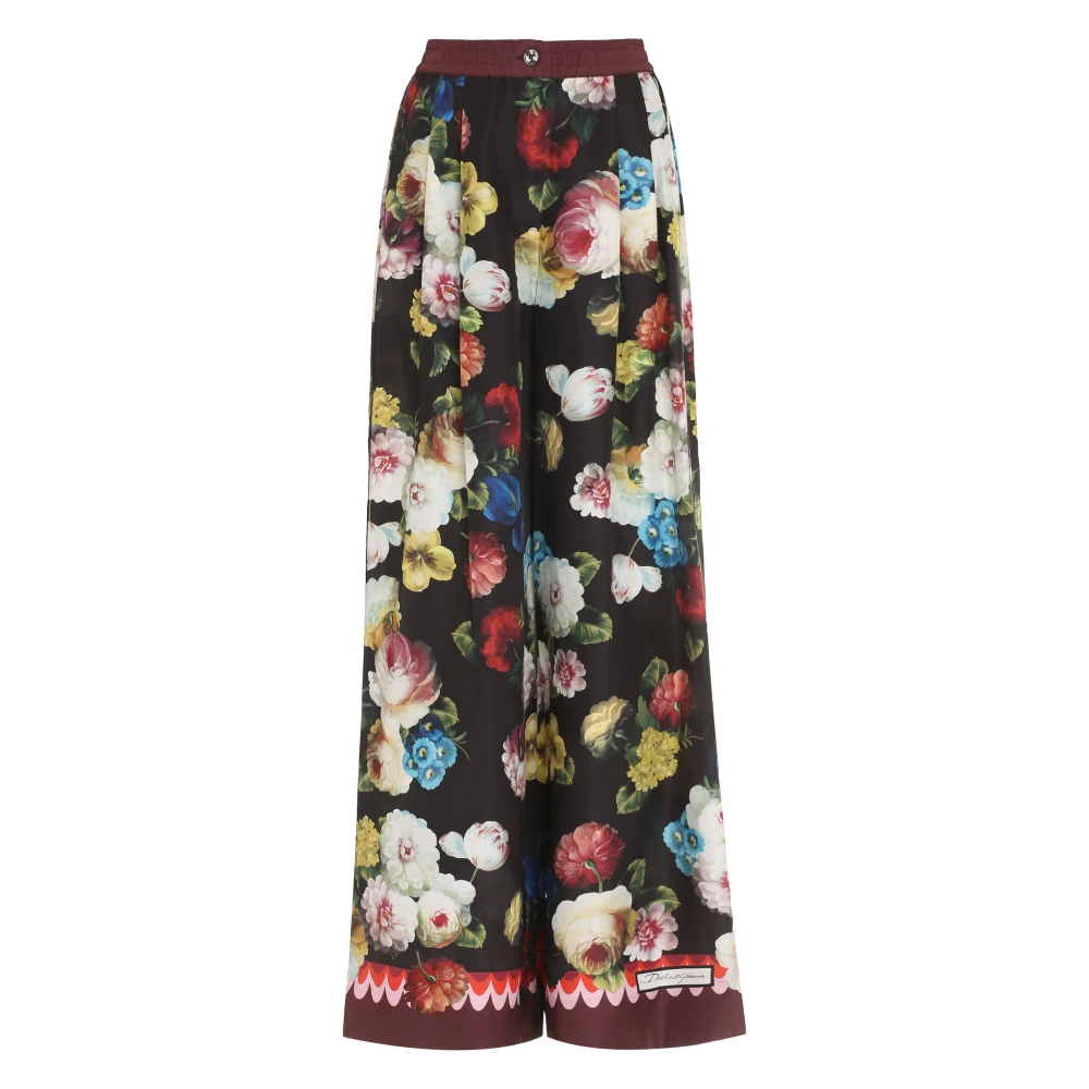 Dolce & Gabbana Women's Multicolor Wide Trousers Small