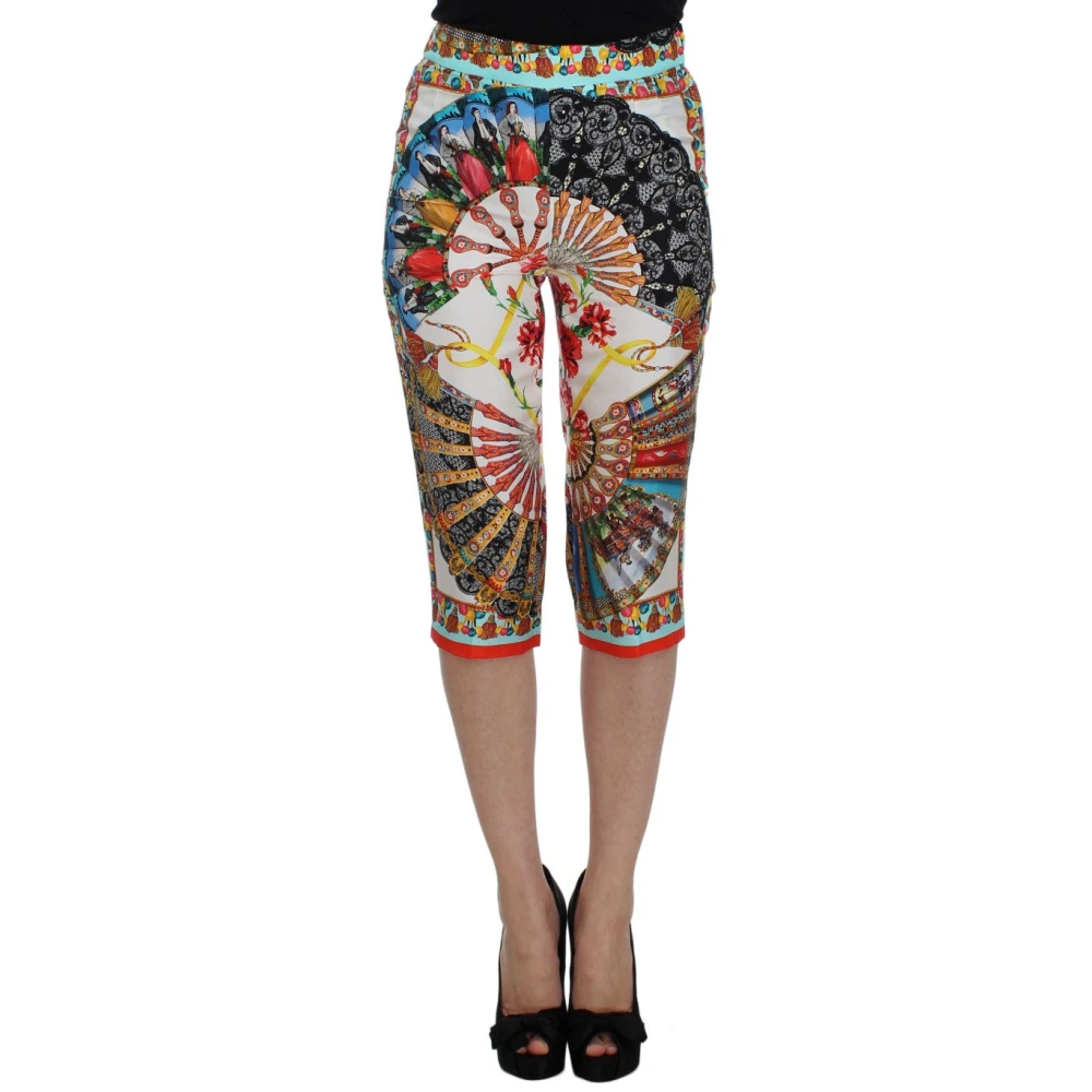 Dolce & Gabbana Women's Multicolor Cropped Trousers 2XS