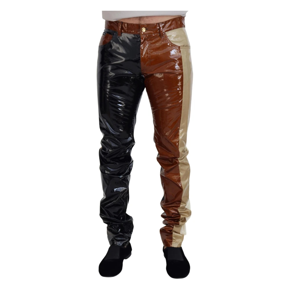 Dolce & Gabbana Men's Multicolor Slim-Fit Trousers Medium