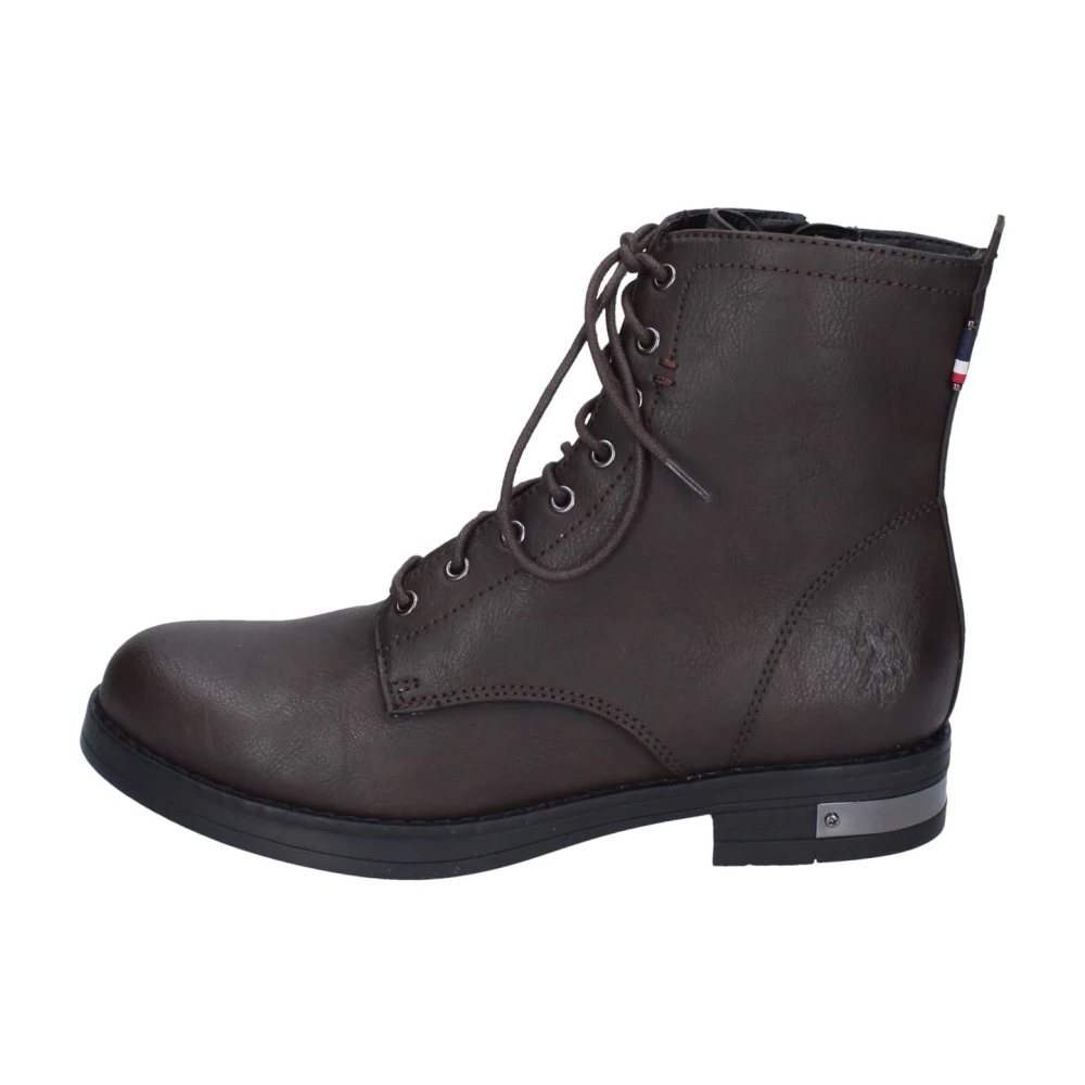 U.s. Polo Assn. Women's Brown Lace-Up Boots Size 7 Uk