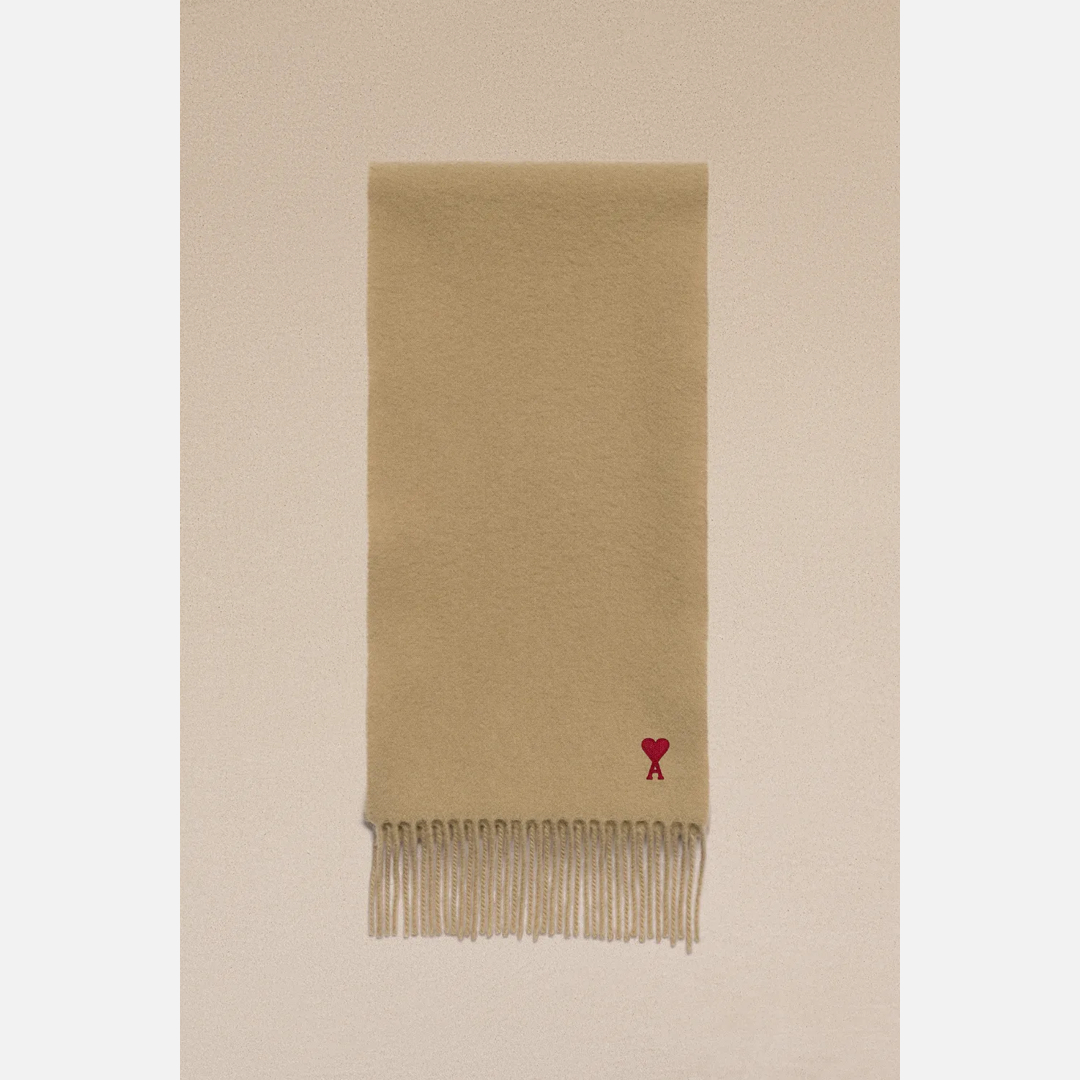 Ami De Coeur Scarf Neutrals Unisex - OS - AMI Paris