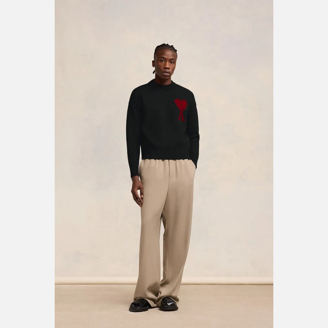 Red Ami de Coeur Sweater Black Unisex - S - AMI Paris