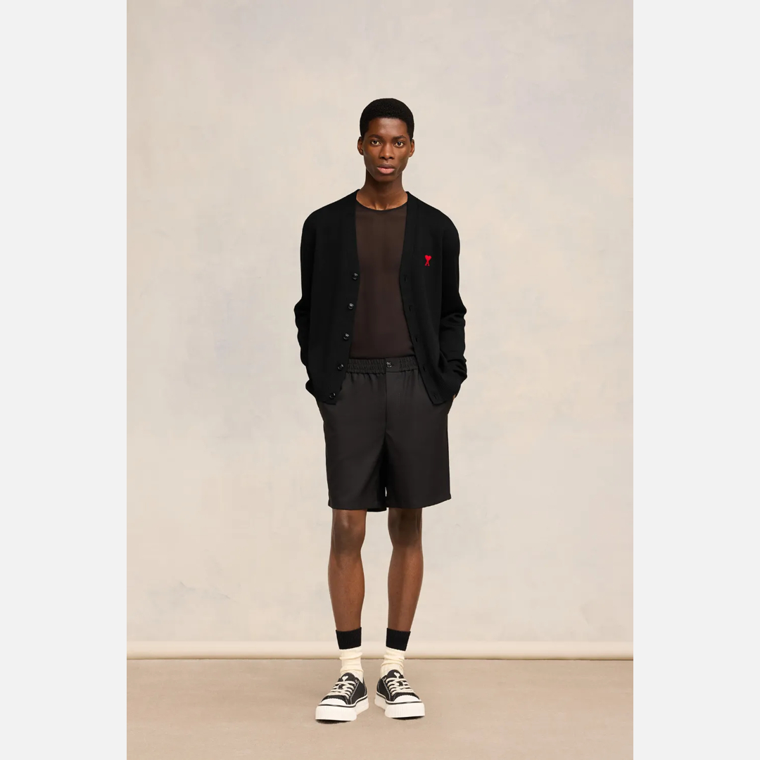 Ami de Coeur Cardigan Black for Men - M - AMI Paris