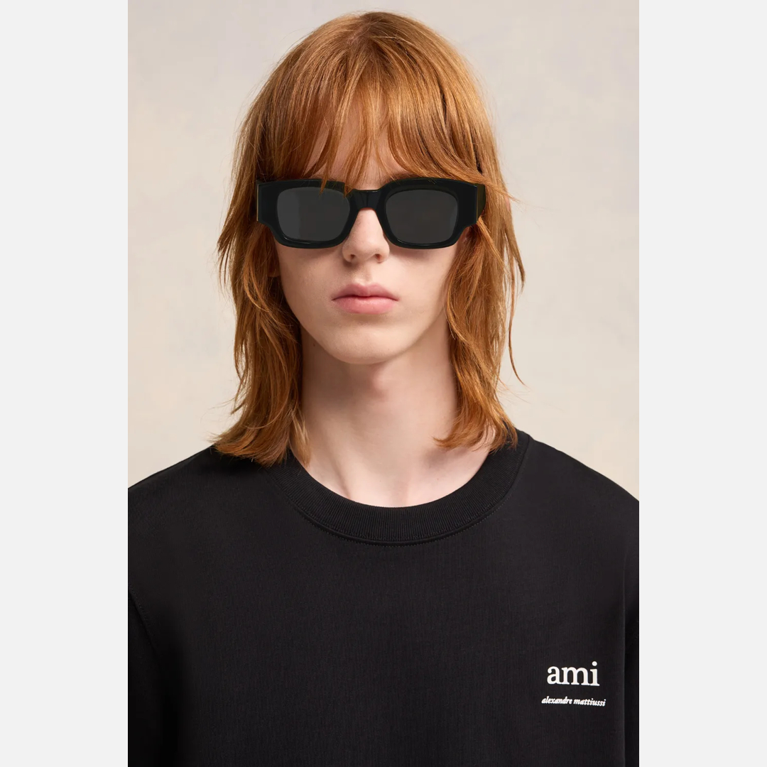 Classical Ami de Coeur Sunglasses Black Unisex - OS - AMI Paris