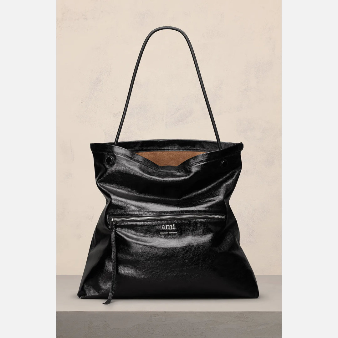 Maxi Grocery Bag Black Unisex - One Size - AMI Paris