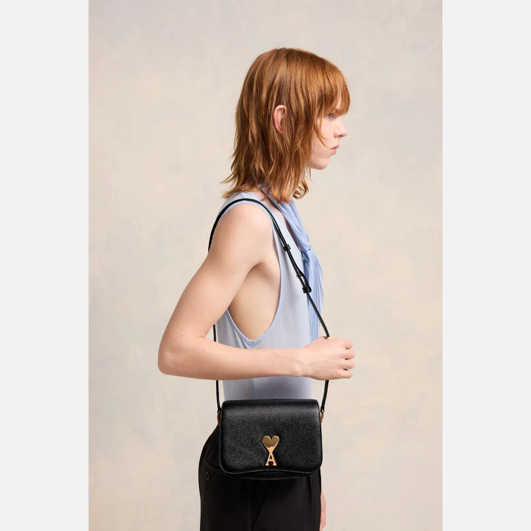 Small Paris Paris Bag Black Unisex - One Size - AMI Paris