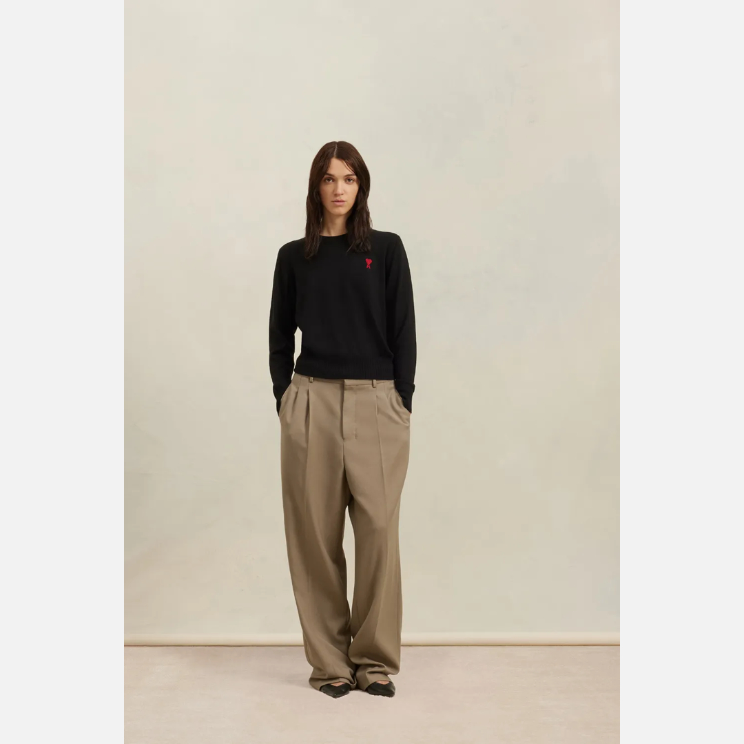 Red Ami de Coeur Sweater Black for Women - L - AMI Paris