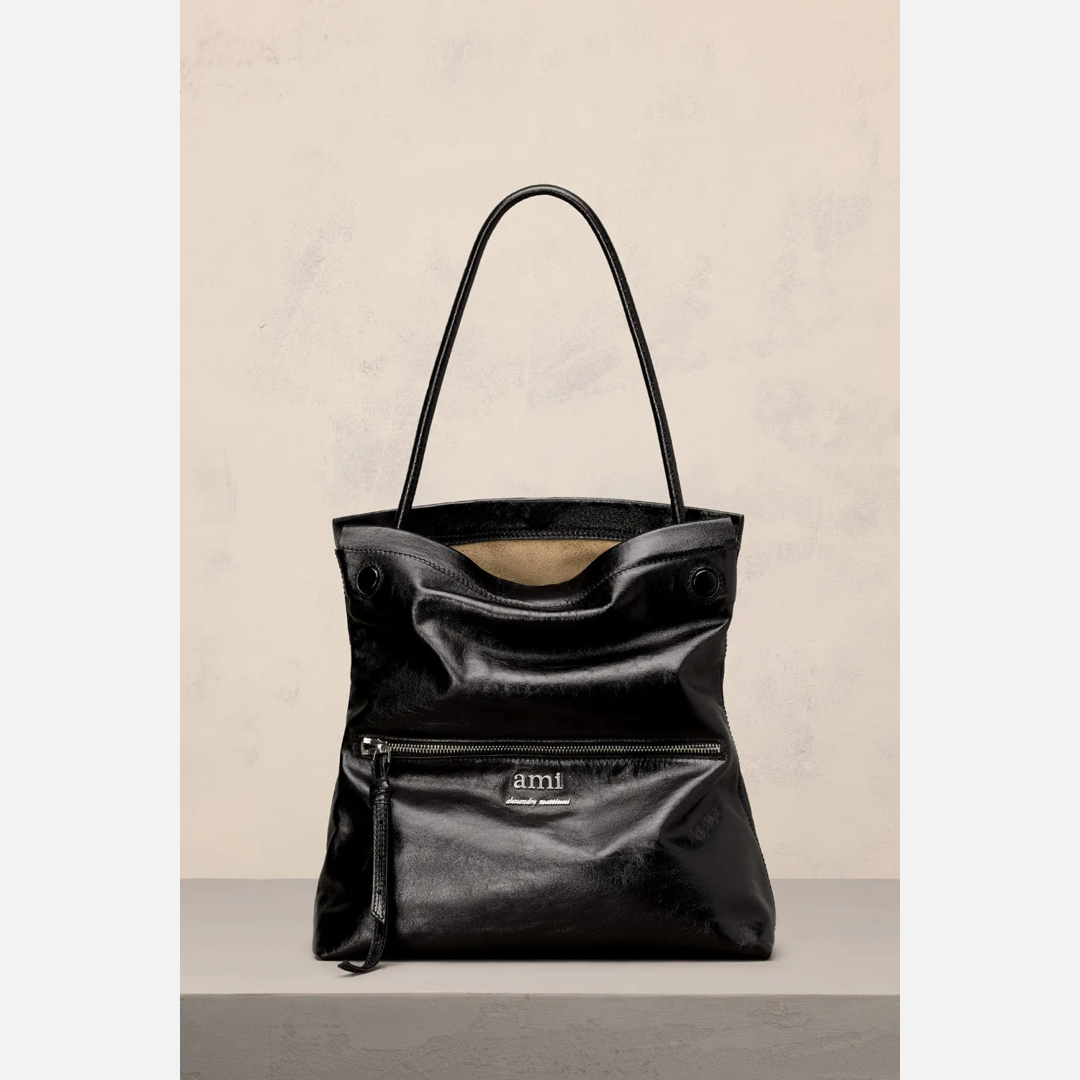 Grocery Bag Black Unisex - One Size - AMI Paris