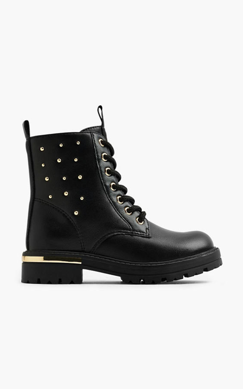 Zwarte veterboot studs