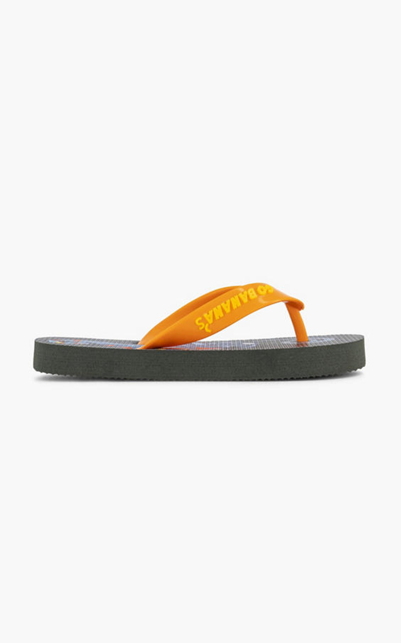 Zwarte teenslipper kameleon