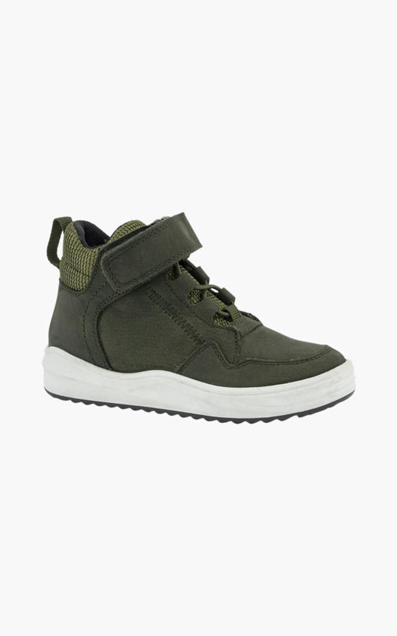 Olijfkleurige hoge sneaker