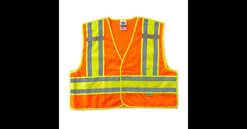Ergodyne GloWear 8245 High Visibility Sleeveless Safety Vest, ANSI Class P2, 6XL/7XL ()